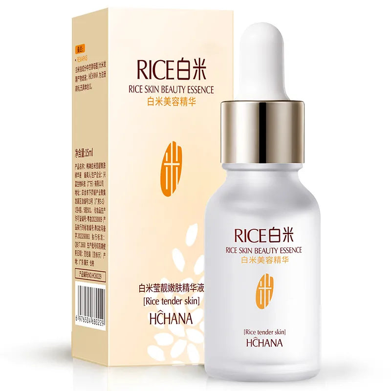 Rice Whitening Serum Face Moisturizing Cream Anti Wrinkle Anti Aging Face Fine Lines Acne Treatment Skin Care 15ml