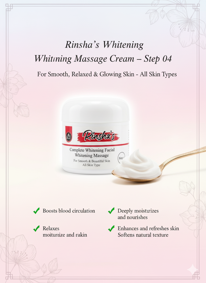 Rinsha’s 6 in 1 Complete Whitening Facial Kit – Vitamin E & Retinol | Family Facial Kit for Glowing & Fair Skin