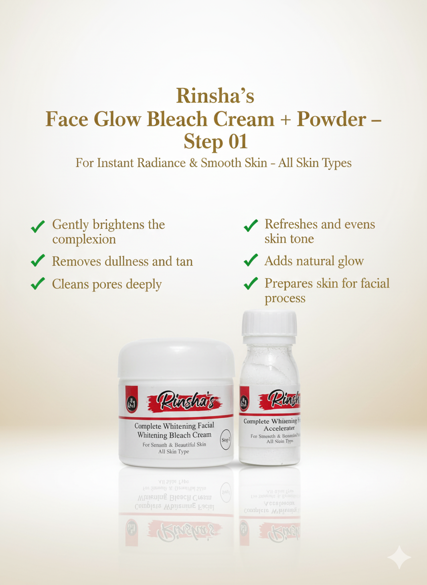 Rinsha’s 6 in 1 Complete Whitening Facial Kit – Vitamin E & Retinol | Family Facial Kit for Glowing & Fair Skin
