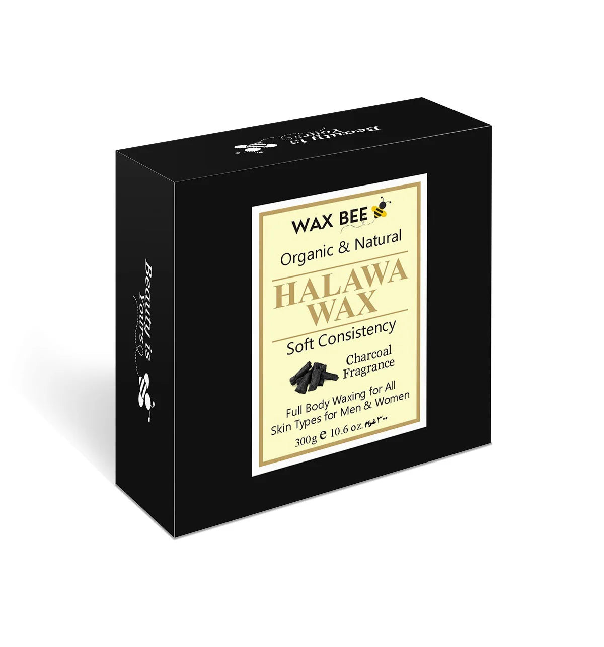 Wax Bee Charcoal Fragrance Organic And Natural Full Body Halawa Wax