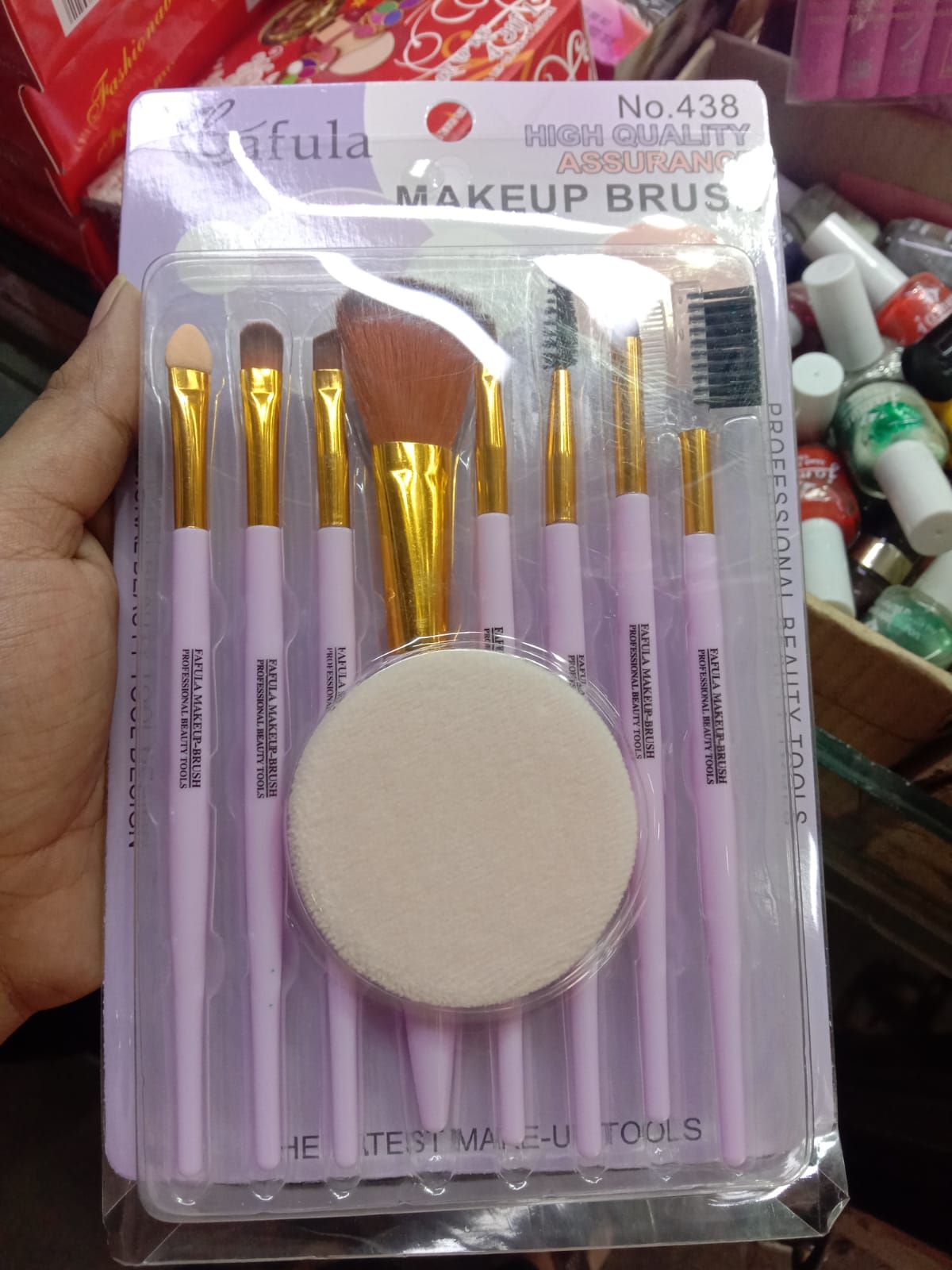 High Quality 9 pc Makeup Brush Set with 1 pc Puff