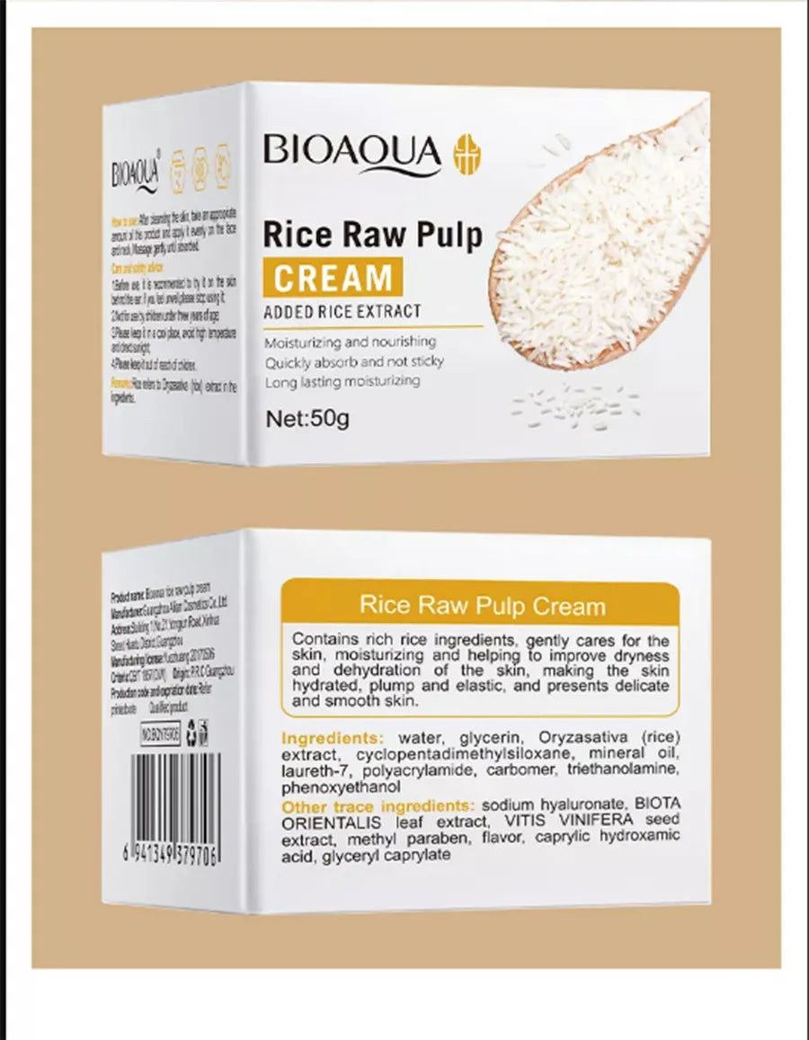 BIOAQUA Rice RAW Pulp Face Cream 50g