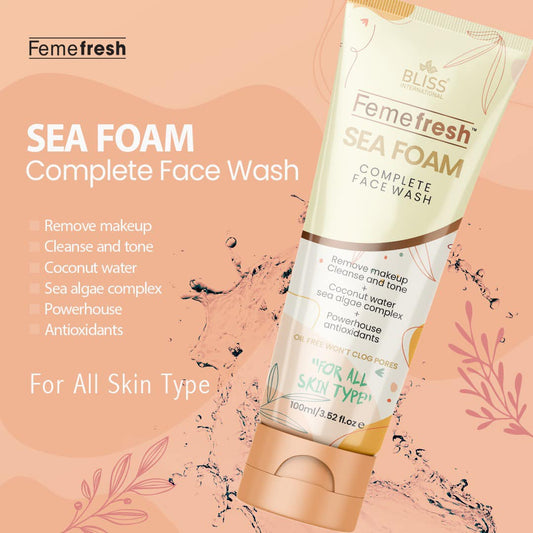 bliss international feme fresh sea foam face wash