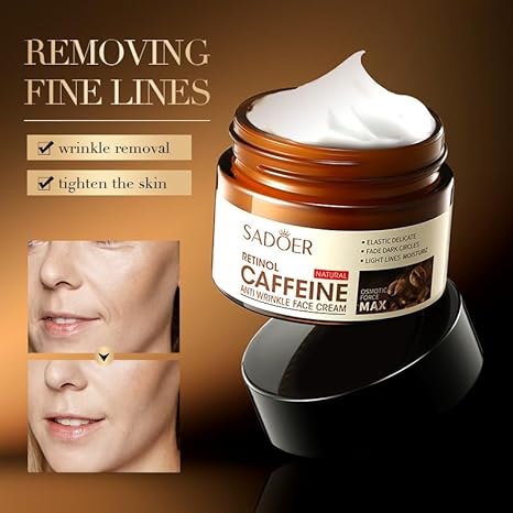 SADOER Hydrating Retinol Caffeine Anti-Wrinkle Cream 50g,Sadoer Retinol Cream,care for skin,anti wrinkle moist