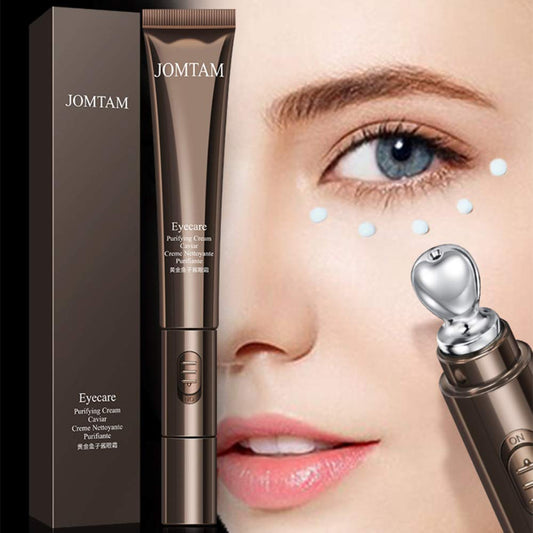 JOMTAM Eye Electro Vibro Purifying Cream Caviar Nettoyante Anti-Aging Removes Dark Circles Sodium Hyaluronate