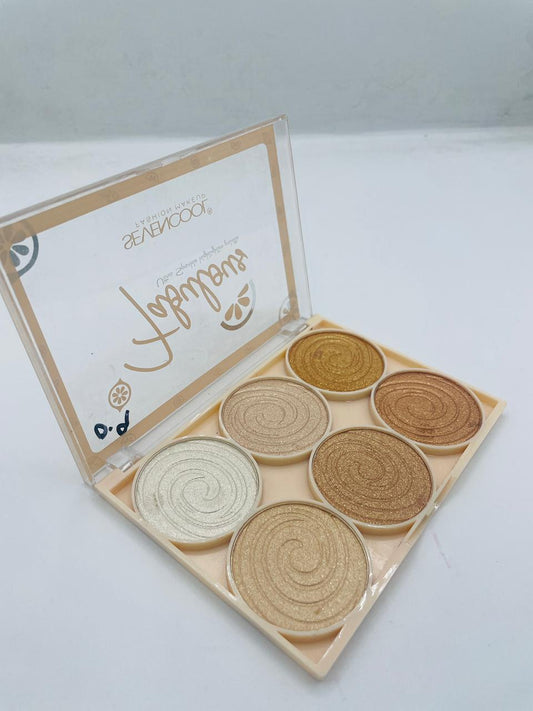 FABULOUR ULTRA HIGHLIGHTER PELLETE SPARKLE  SEVENCOOL FASHION MAKEUP 6 COLOUR