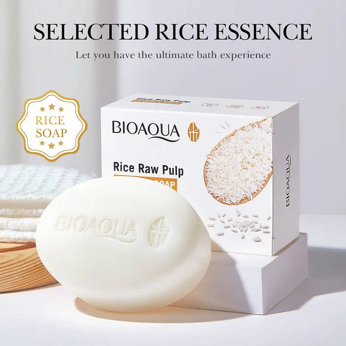 BIOAQUA Rice Raw Pulp Face And Body Oil Control Soap 100g