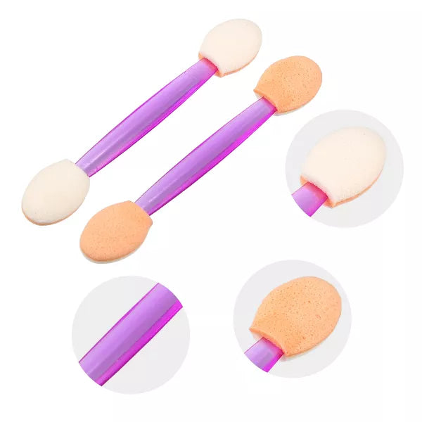 Unique Bargains Short Sponge Dual Sides EyeShadow Makeup Applicators Brushes Applicator Purple 25 PCS