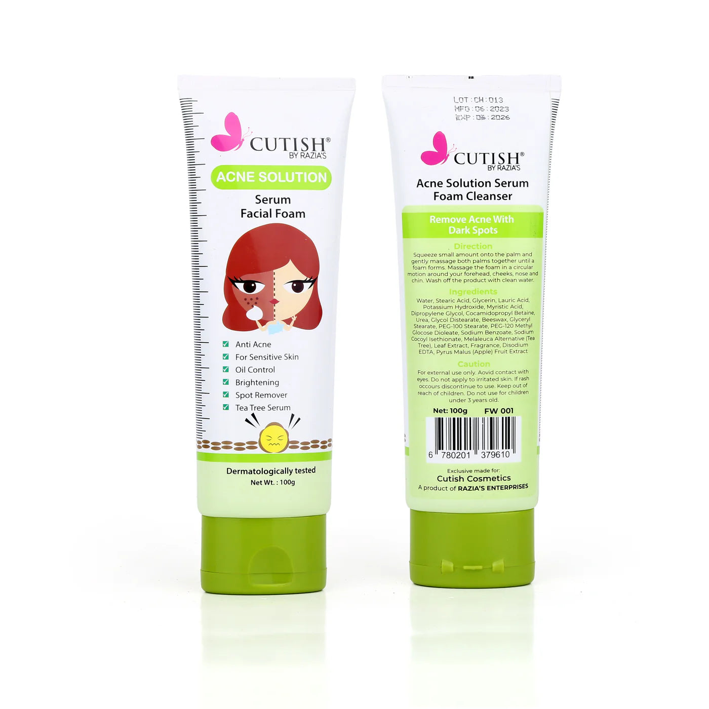 Cutish Acne Solution Serum Facial Foam