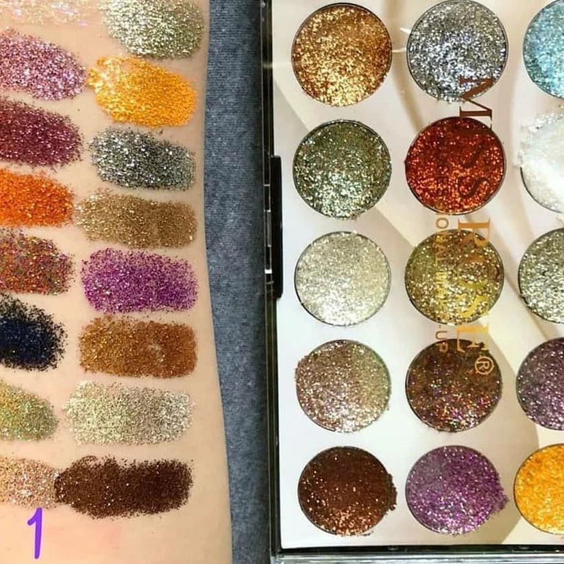 Miss Rose 18 Color Glitter Eyeshadow Palette