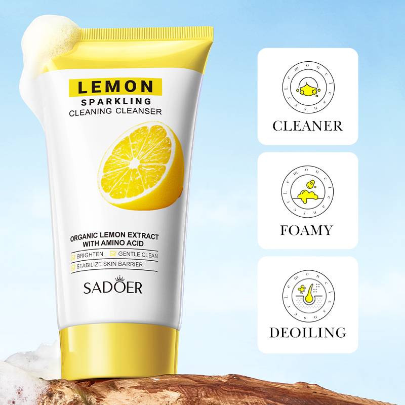 Sadoer Organic Lemon Extract Amino Acid Sparkling Cleaning Cleanser 150g