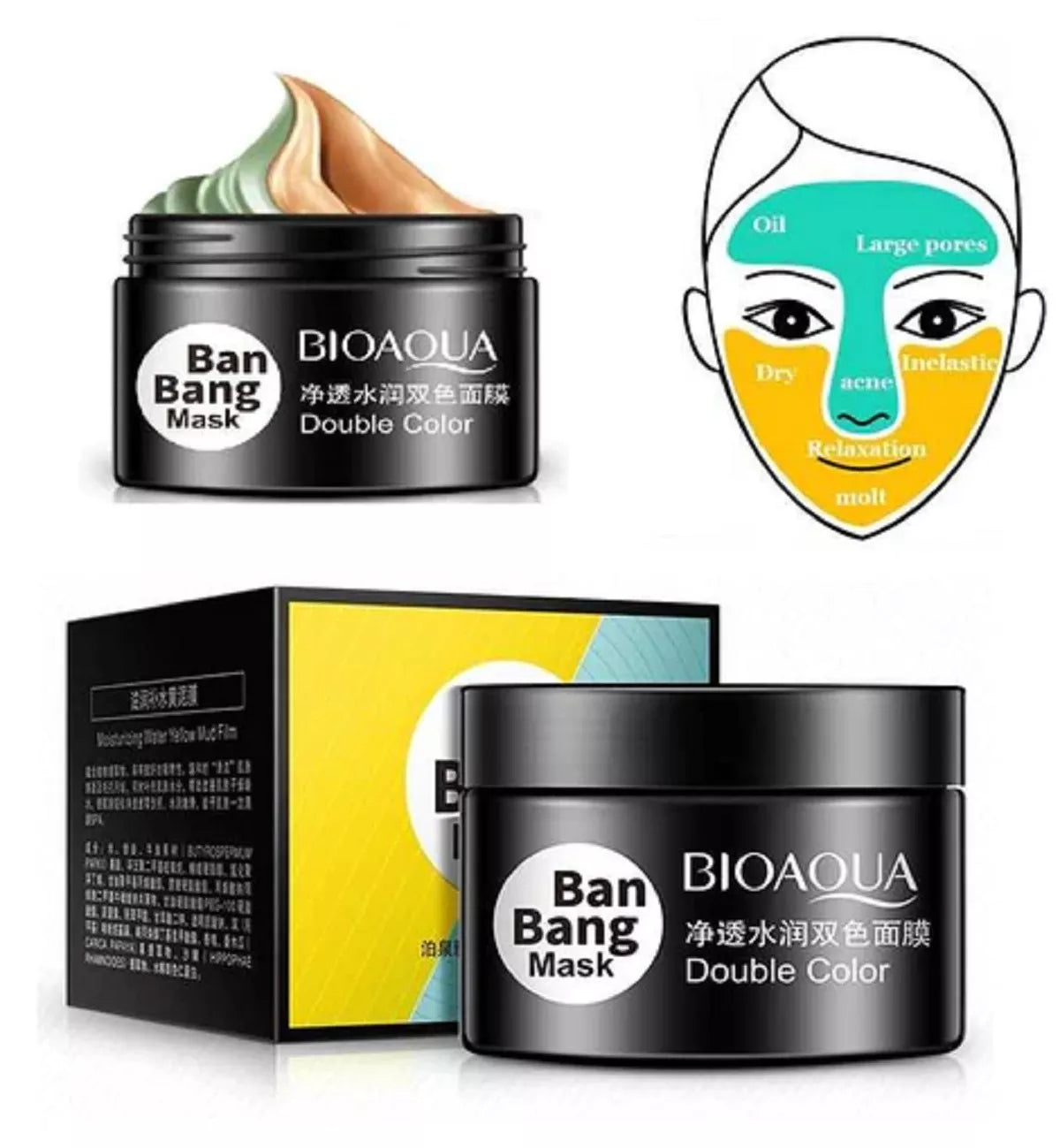 BIOAQUA Clear and Hydrating Two Color Mask.