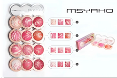 MSYAHO 3-in-1 Baked Blush Palette - Perfect Blush Trio for Effortless Radiance, Ideal for Girls