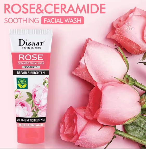 Disaar Factory Rose Ceramide Soothing Simple Facial Wash For Oily Skin Woman Face Wash Anti-acne Repair and Brighten Your Face