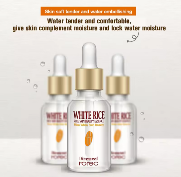 Rice Whitening Serum Face Moisturizing Cream Anti Wrinkle Anti Aging Face Fine Lines Acne Treatment Skin Care 15ml