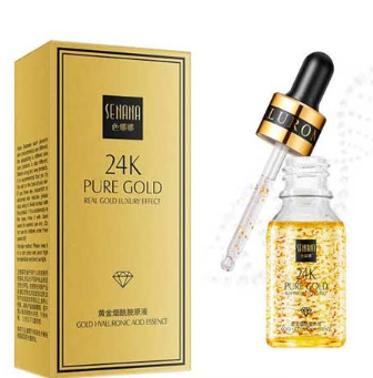 New SENANA 24K Gold Hyaluronic Acid Anti-Wrinkle Face Serum 15ml