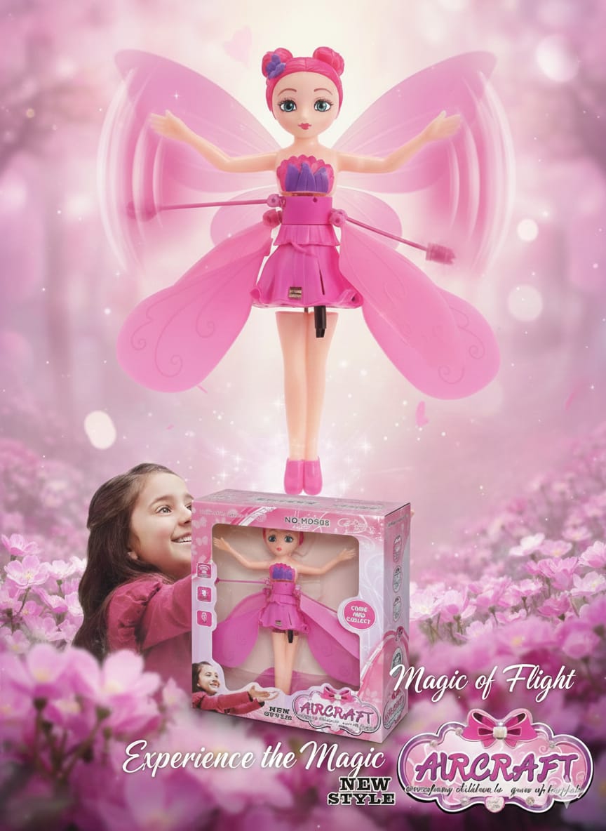 Magic Flying Fairy Princess Doll with Hand Sensor Flying Dancing Doll Toy Flying Fairy with LED Light Girl Best Gift
