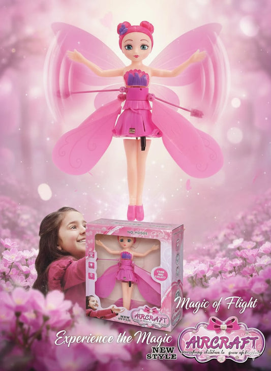 Magic Flying Fairy Princess Doll with Hand Sensor Flying Dancing Doll Toy Flying Fairy with LED Light Girl Best Gift