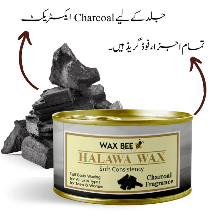 Wax Bee Charcoal Fragrance Organic And Natural Full Body Halawa Wax