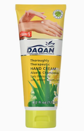 Daqan Skincare Aloe Vera and Chamomile Anti-Wrinkle Moisturizing Hand Cream for Dry Skin