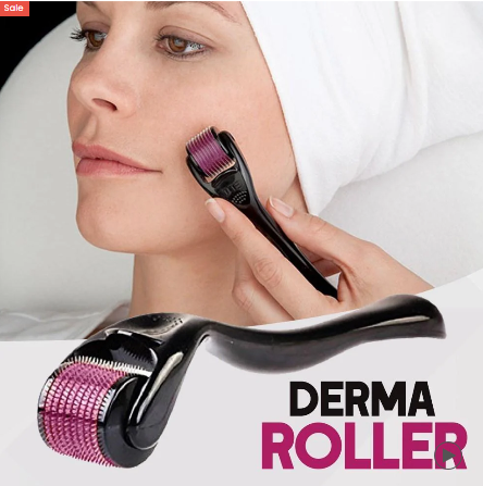 Derma Roller - 0.5MM For Wrinkles, Acne Scar Removal, Hyperpigmentation, Boosts Collagen & Evens out Skin Tone