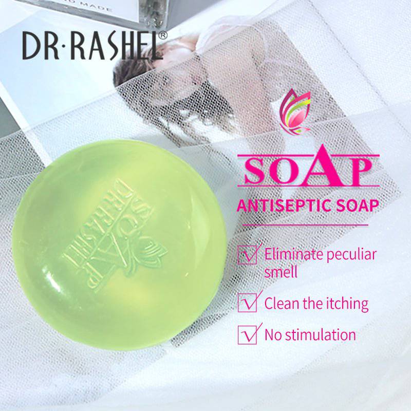 Dr.Rashel Antiseptic Soap & against the Bacteria & Anti Itch for Body and Private Parts for Girls & Women - 100gms