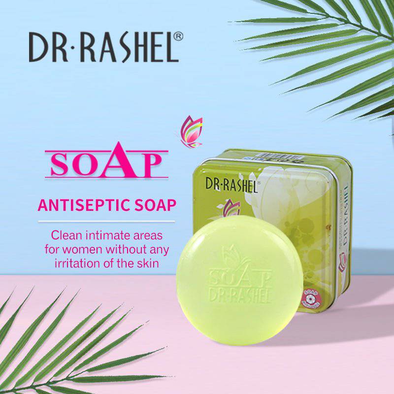 Dr.Rashel Antiseptic Soap & against the Bacteria & Anti Itch for Body and Private Parts for Girls & Women - 100gms