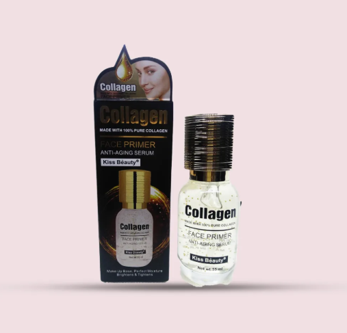 Make Up Face Collagen Primer Foundation Cover Oil Free Long Lasting For Perfect Makeup 55ml