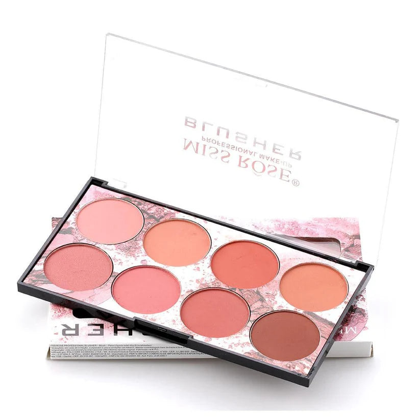 8 Color MISS ROSE Blush Palette