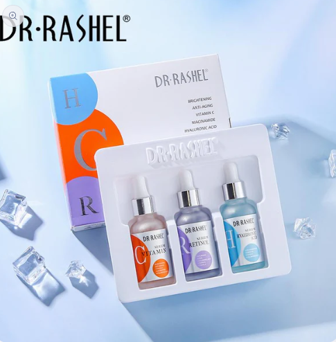 DR RASHEL Anti-aging Moisturizing Complete Facial Serum Set, Pack of 3