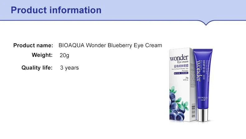 BIOAQUA Blueberry Eye Cream - Eye Cream for Wrinkles and Dark Circles